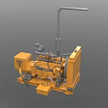 Yellow Industrial Equipment With Engine Pipes And Compact Structure For Industrial Use