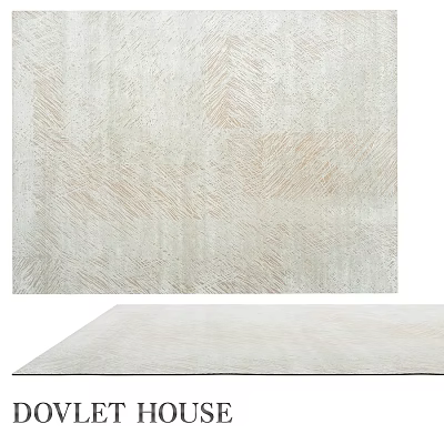 Elegant Light Colored Square Rug With Subtle Pattern For Modern Living Room Decor 3d model