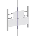 Building Exterior Wall Structure With Metal Frame And Panel Assembly 3d model