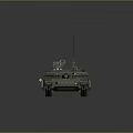 Military Tank With Long Gun Barrel Heavy Duty Tracks And Armored Turret
