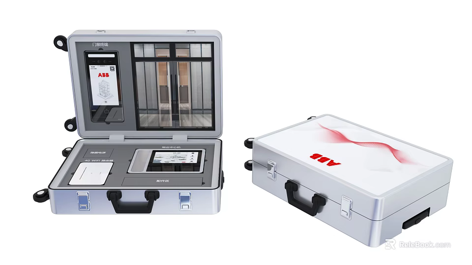 Portable Equipment Case Open And Closed With MW Logo Internal Instruments And Digital 3d model 