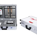 Portable Equipment Case Open And Closed With MW Logo Internal Instruments And Digital
