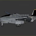 Gray Passenger Plane Model With Yellow Tail Fin And Detailed Exterior Design