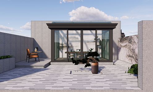 Modern Sun Room 3d model