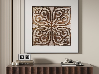 Vintage decorative painting 3d model