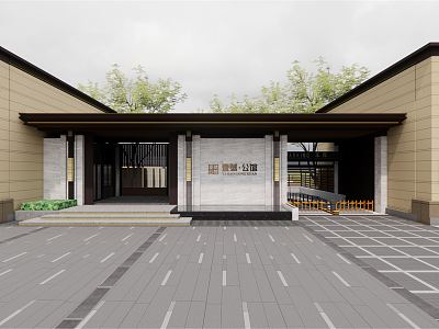 New Chinese-style gate No.1 residence entrance gate model