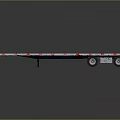 Heavy Duty Flatbed Trailer With Long Steel Platform And Transport Wheels