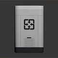 Modern White Paper Shredder With Blue Light Top And Recycling Symbol