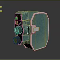 Classic Vintage Digital Camera In Teal Color Featuring Metal Components And Retro Design
