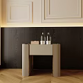 Modern bedside table decoration side cabinet side table 3d model