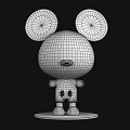 Mickey Mouse Doll with Large Ears Smiling Face Red Shorts Yellow Shoes And White Gloves