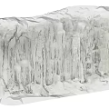 Ice Inspired Coffee Table With Icicle Details And Frosty White Surface