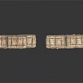 Natural Hay Bales in Rustic Brown Arrangement with White Background