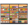 Commercial Shelves for Retail Store with Various Beverages and Snacks