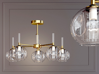 Light Luxury Chandelier Multi-head Chandelier 3d model