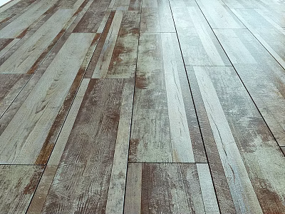 Natural Wooden Floor Planks With Mixed Tones And Textured Surface Design 3d model