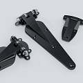 Black Metal Hinge Components For Furniture And Cabinet Hardware