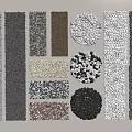 Stone Wood Material Samples With Various Textures And Decorative Patterns 3d model
