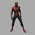Spider Man Game And Movie Character In Dynamic Jumping Pose With Red Black Costume