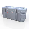 Gray Rigid Toolbox With Sturdy Construction Metal Latches And Branded Logo
