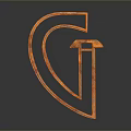 Modern Household Product Design Featuring Orange Abstract Symbol Curved Lines And Upward Arrow