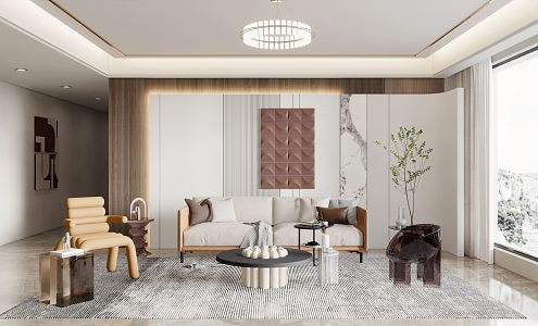 modern living room 3d model