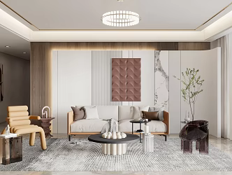 modern living room 3d model