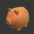 Orange Piggy Bank Classic Pig Shape As Practical Household Item For Saving Money