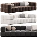 Modern Sectional Sofas with Modular Design Various Colors and Decorative Throw Pillows 3d model