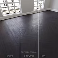 Dark Herringbone Wooden Floor With Bright Natural Light In Interior Room