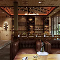 Rustic Wine Cellar Interior With Wooden Wine Racks Leather Sofas And Barrel Decor