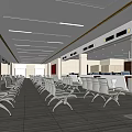 Modern Hall Office Hall Service Center Service Hall Convenience Service Hall Reception Hall Window Waiting Area 3d model
