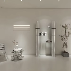 modern shelf clothing store shelf 3d model