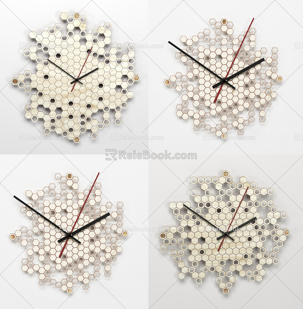 Modern clock wall decoration 3d model