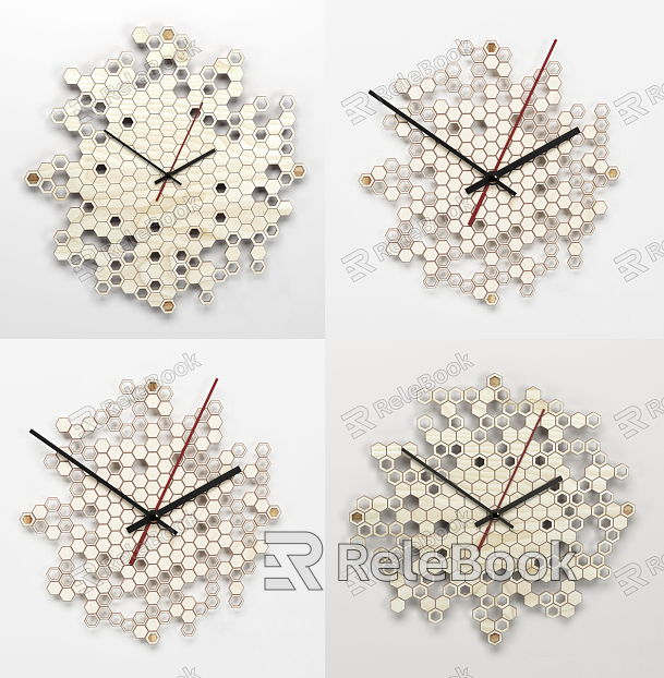 Modern clock wall decoration model