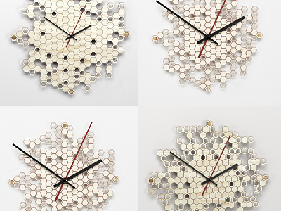 Modern clock wall decoration model