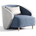 Modern Single Sofa Armchair 3d model