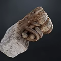 Exquisite Stone Wood Carving Artwork With Intricate Patterns And Decorative Details