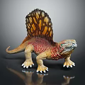 Realistic Dinosaur Model With Spiked Sail And Sharp Claws As Prehistoric Reptile Creature 3d model