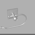 White Wall Mounted Toilet Paper Holder As Bathroom Accessory With Simple Design