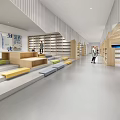 Modern Library Bookstore Reading Room Reading Room 3d model