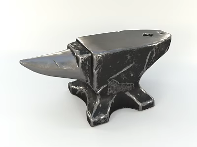 Classic Blacksmith Anvil With Heavy Duty Metal Base And Forging Surface 3d model