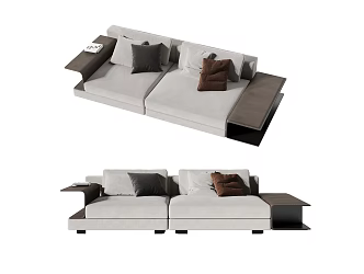 Modern double sofa 3d model