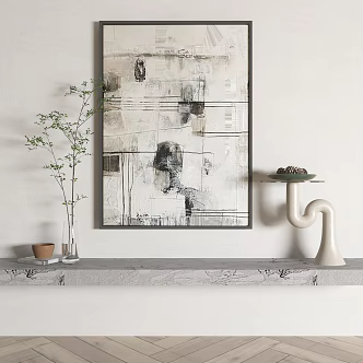 modern abstract painting abstract decorative painting 3d model