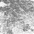 Aerial Urban Planning View With City Layout Road Network Water Bodies And Green Spaces