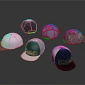Stylish Assorted Hats Featuring Camouflage Mesh And Printed Designs For Daily Use