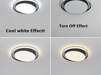 Modern Ceiling Light With Cool White And Turn Off Effects 3d model