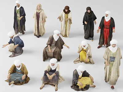 Persian Arabs Desert Characters Middle Eastern Characters Saudis Traditional Arabian Gutra model