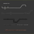 Various Industrial Pipes With Valves And Fittings In Red White And Black Colors For Mechanical Systems