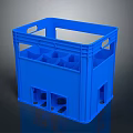 Blue Plastic Storage Crate With Handles And Compartments For Home Organization